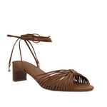 Sandalias de tacón Crisalda para mujer color tan