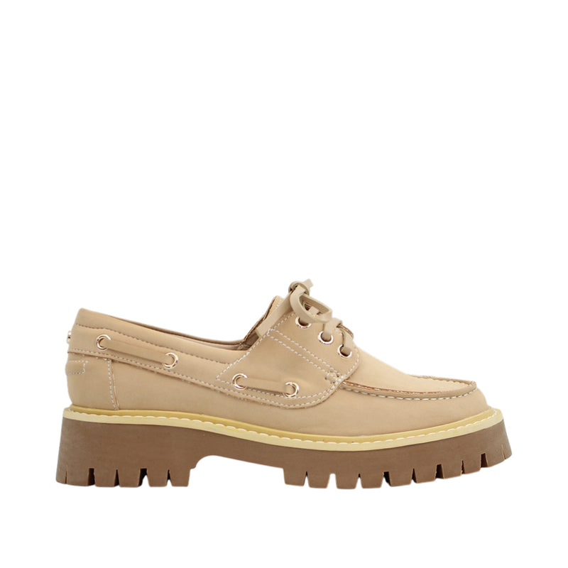 Boat shoes Jerry para mujer color arena