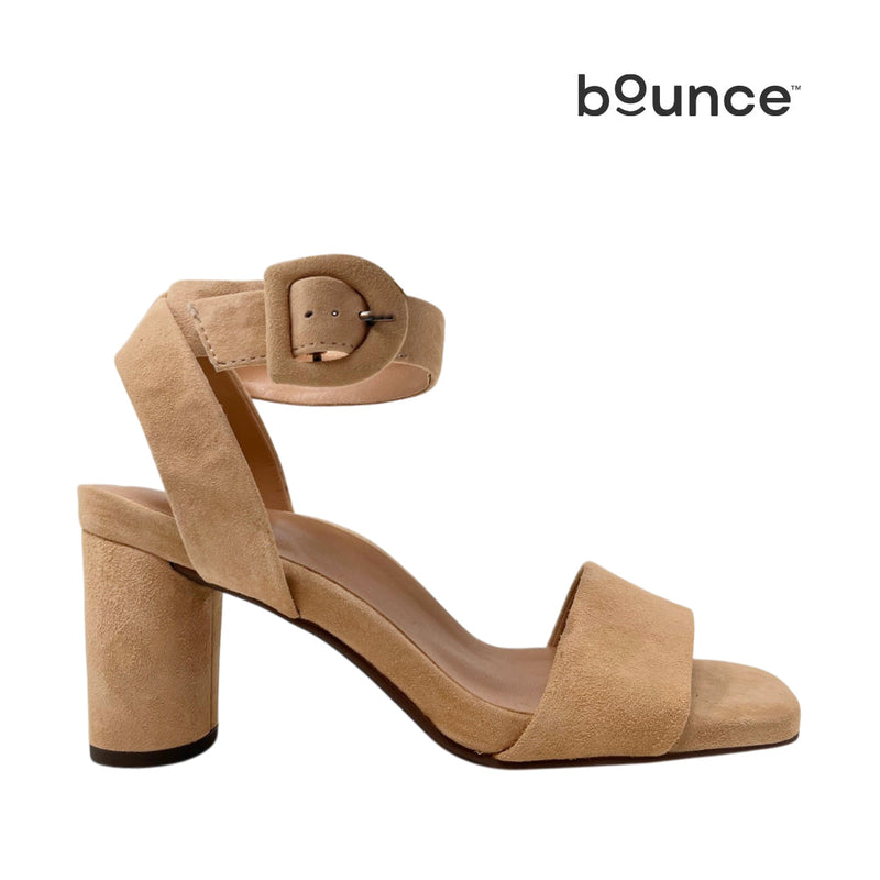Sandalias de tacón Celine para mujer color camel