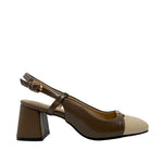 Tacones slingback Margot para mujer color café