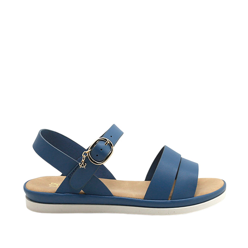 Sandalias flats Dalila para mujer color celeste