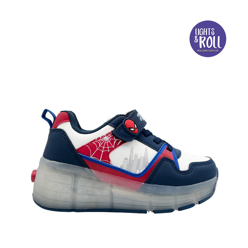Sneakers con rodos Spider para niño color marino