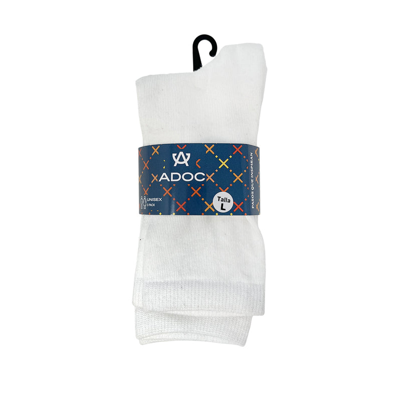 Calcetines escolares Liso para niño color blanco