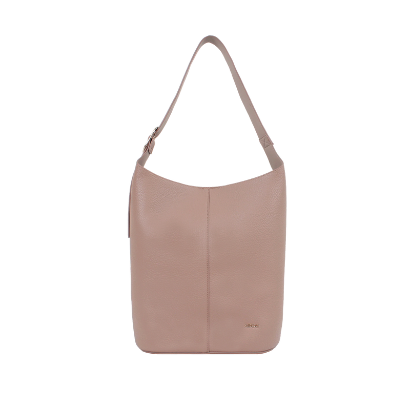 Cartera satchel Zara para mujer color nude
