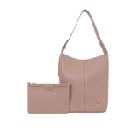 Cartera satchel Zara para mujer color nude