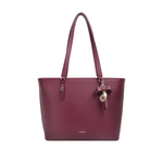 Cartera tote Vera para mujer color vino