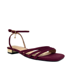 Sandalias de tacón Trini para mujer color vino