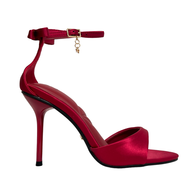 Sandalias de tacón Silvie para mujer color rojo