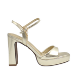 Sandalias de tacón Physis para mujer color dorado
