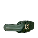 Sandalias flats Dari para mujer color olivo