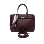 Cartera satchel Saphira para mujer color burgundy