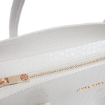 Cartera satchel Siena para mujer color hueso