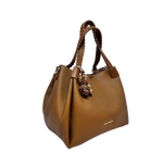 Cartera satchel Octavia para mujer color tan
