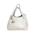 Cartera satchel Octavia para mujer color hueso