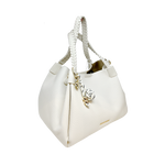 Cartera satchel Octavia para mujer color hueso