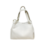 Cartera satchel Octavia para mujer color hueso