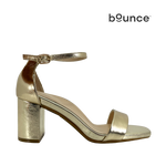 Sandalias de tacón Celine para mujer color dorado