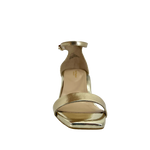 Sandalias de tacón Celine para mujer color dorado