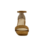 Sandalias de tacón Celine para mujer color tan
