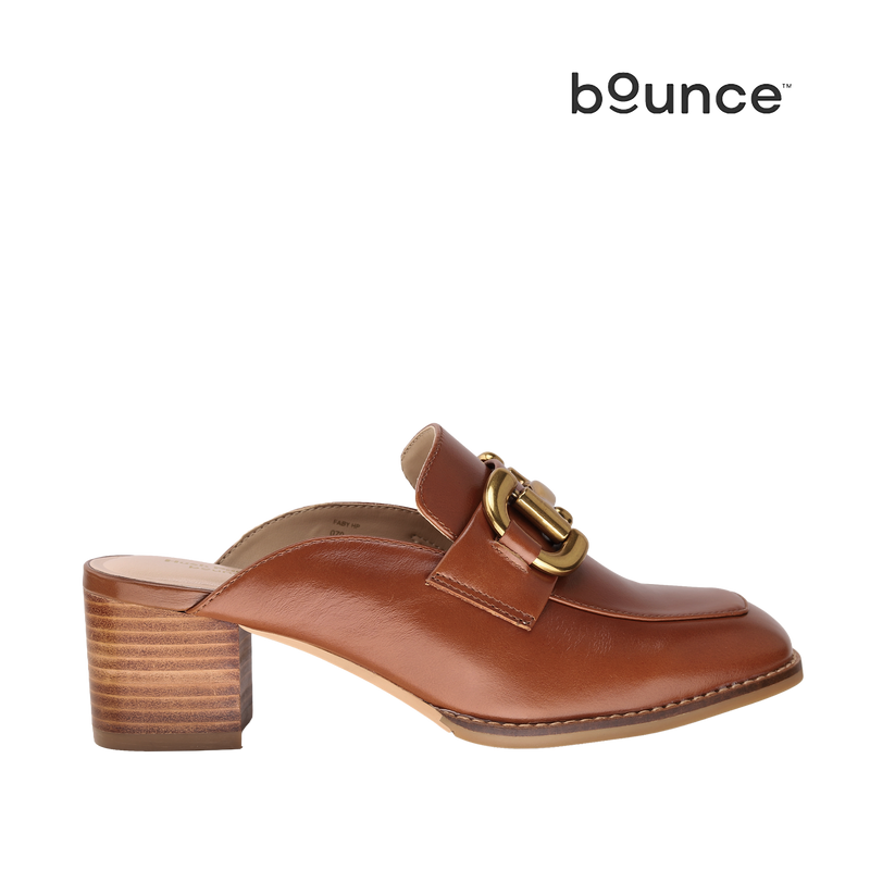 Tacones mules Faby para mujer color tan