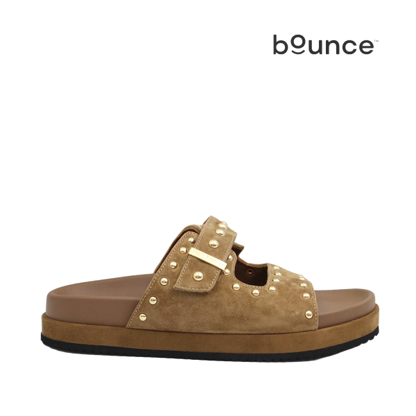 Sandalias flats Macadamia para mujer color tan