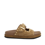Sandalias flats Macadamia para mujer color tan
