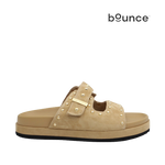 Sandalias flats Macadamia para mujer color beige