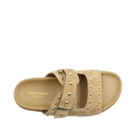 Sandalias flats Macadamia para mujer color beige