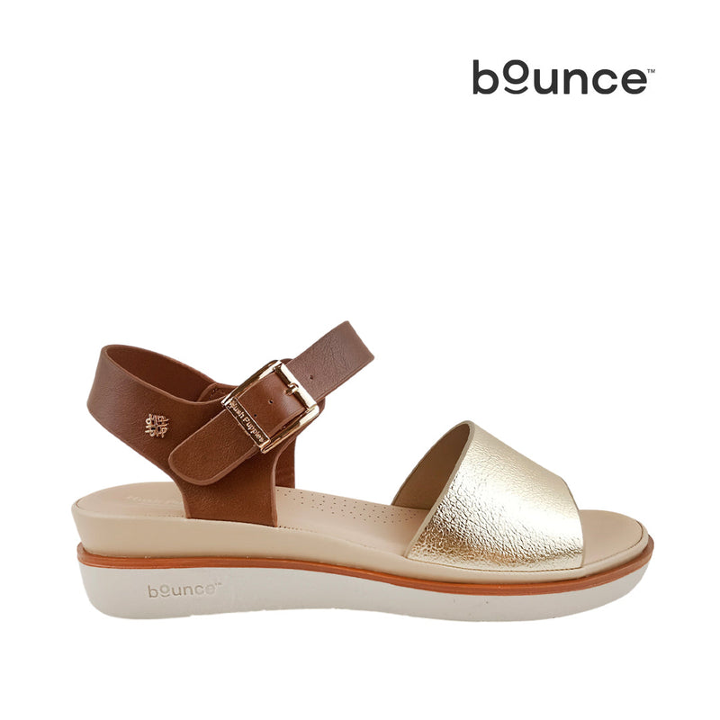 Sandalias flats Robertha para mujer color dorado