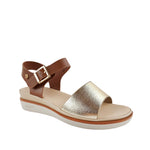 Sandalias flats Robertha para mujer color dorado