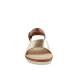 Sandalias flats Robertha para mujer color dorado