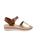 Sandalias flats Robertha para mujer color dorado