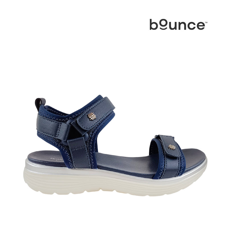 Sandalias flats Linna para mujer color navy