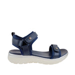 Sandalias flats Linna para mujer color navy