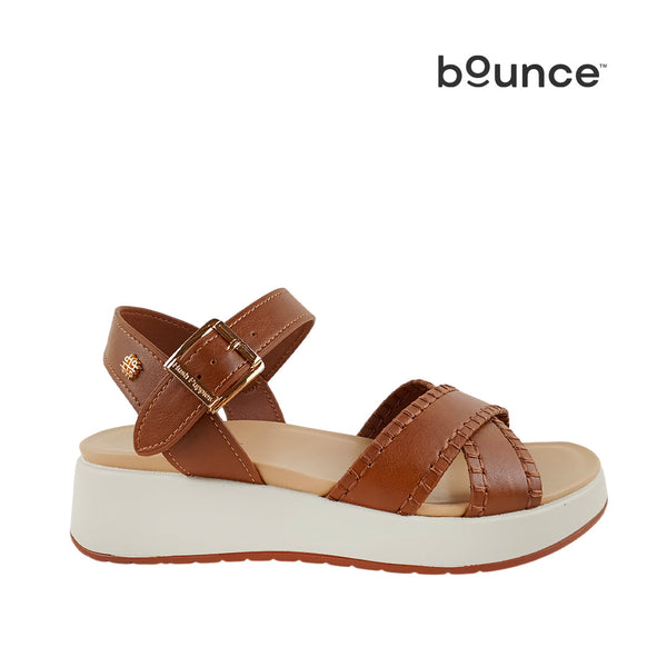 Sandalias flats Annabel para mujer color tan