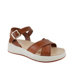 Sandalias flats Annabel para mujer color tan
