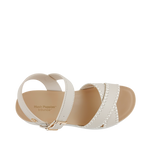 Sandalias flats Annabel para mujer color hueso