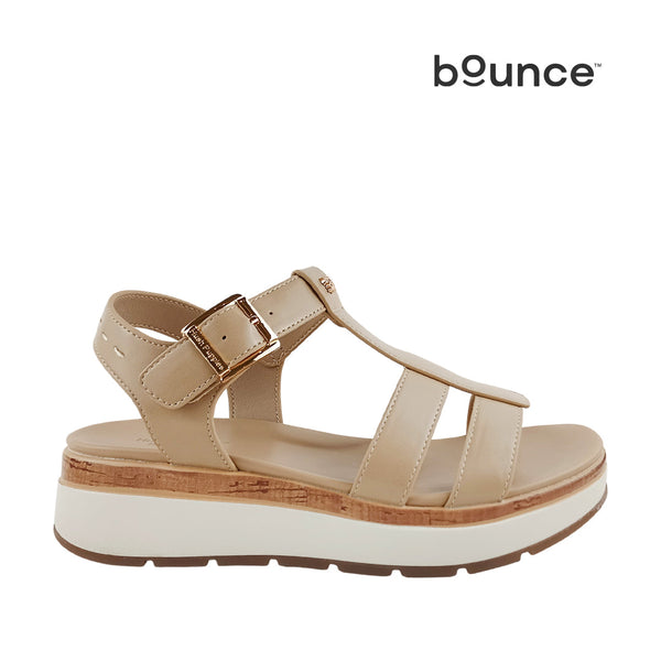 Sandalias flats Hanne para mujer color taupe