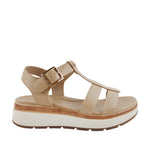 Sandalias flats Hanne para mujer color taupe