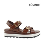 Sandalias flats Darry para mujer color café