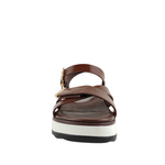 Sandalias flats Darry para mujer color café