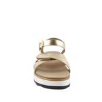 Sandalias flats Darry para mujer color dorado