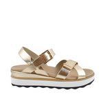 Sandalias flats Darry para mujer color dorado