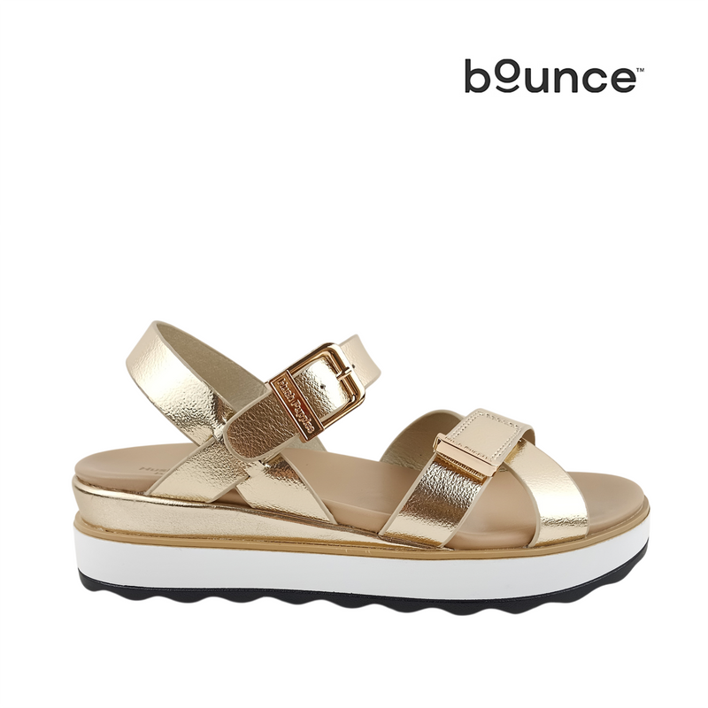 Sandalias flats Darry para mujer color dorado