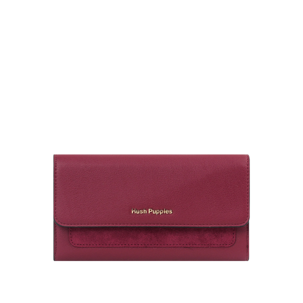 Billetera Odette para mujer color burgundy