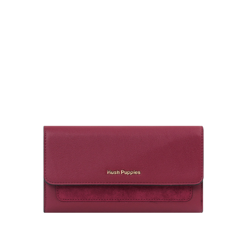 Billetera Odette para mujer color burgundy