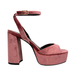 Sandalias de tacón Kiss para mujer color rosado