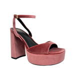 Sandalias de tacón Kiss para mujer color rosado