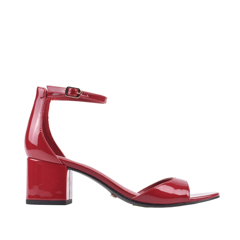 Sandalias de tacón Lily para mujer color vino